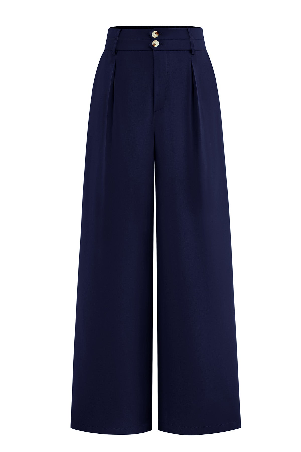 CFLONGE Women Wide Leg Dress Pants High Waist Work Trousers Button Pleated Slacks Palazzo Pants Business Casual Outfits