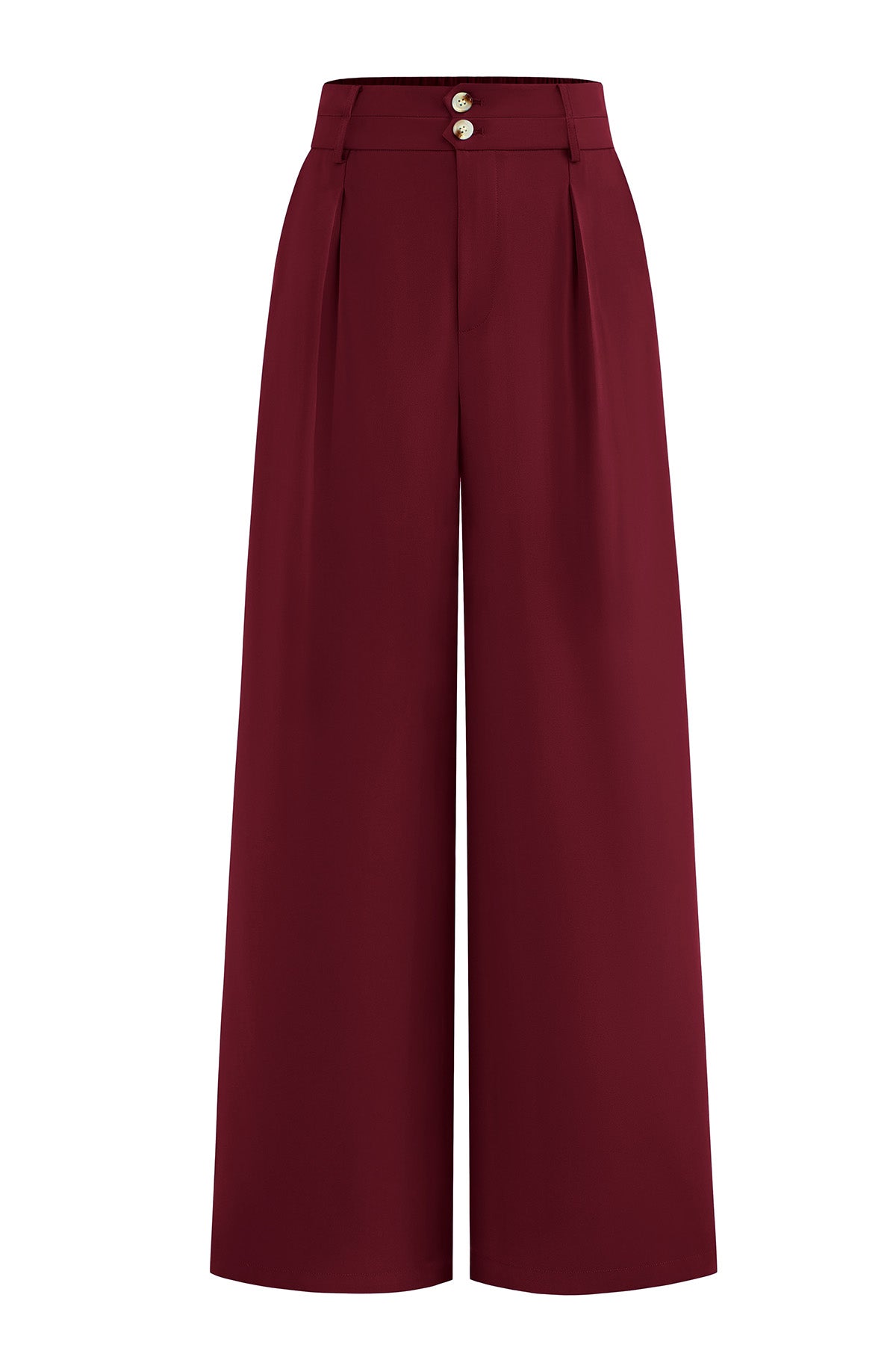 CFLONGE Women Wide Leg Dress Pants High Waist Work Trousers Button Pleated Slacks Palazzo Pants Business Casual Outfits