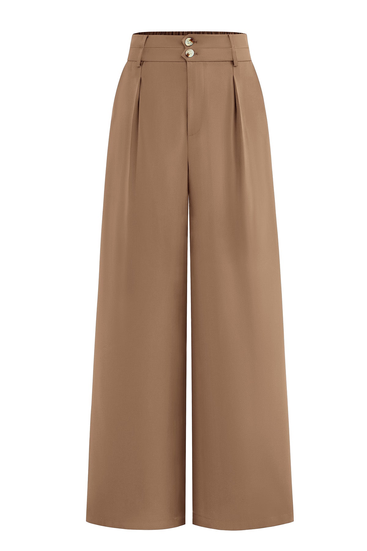 CFLONGE Women Wide Leg Dress Pants High Waist Work Trousers Button Pleated Slacks Palazzo Pants Business Casual Outfits