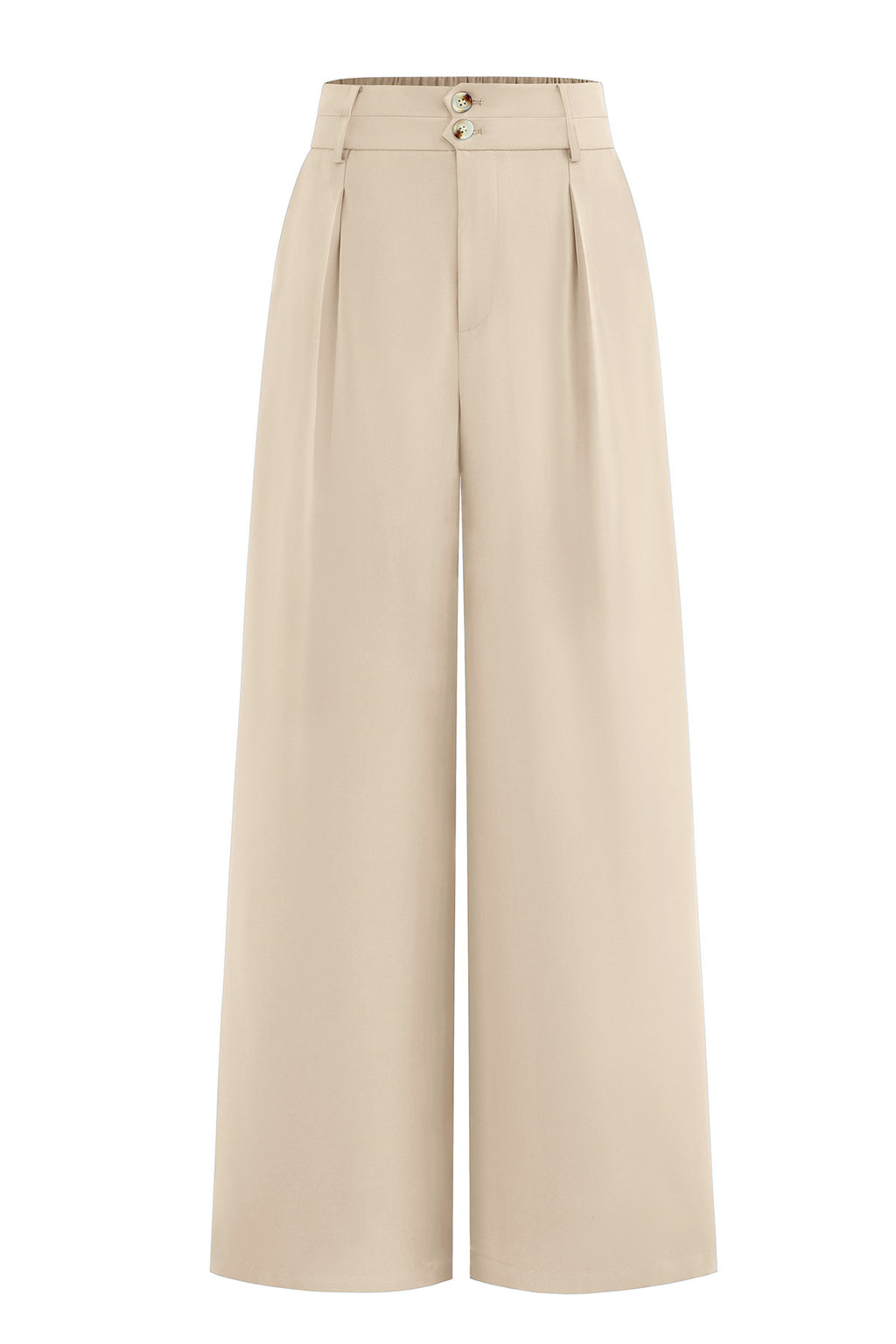 CFLONGE Women Wide Leg Dress Pants High Waist Work Trousers Button Pleated Slacks Palazzo Pants Business Casual Outfits