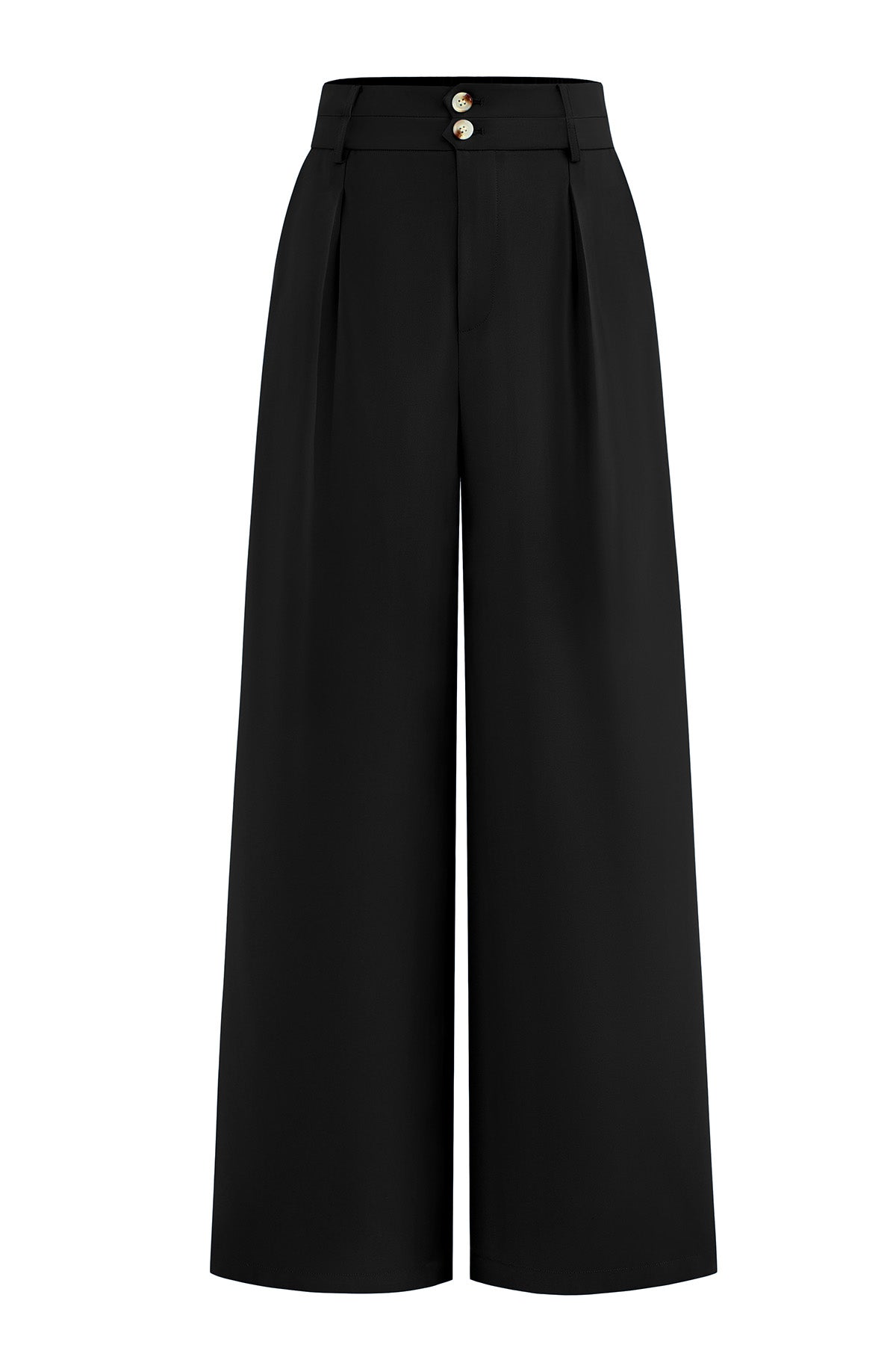 CFLONGE Women Wide Leg Dress Pants High Waist Work Trousers Button Pleated Slacks Palazzo Pants Business Casual Outfits