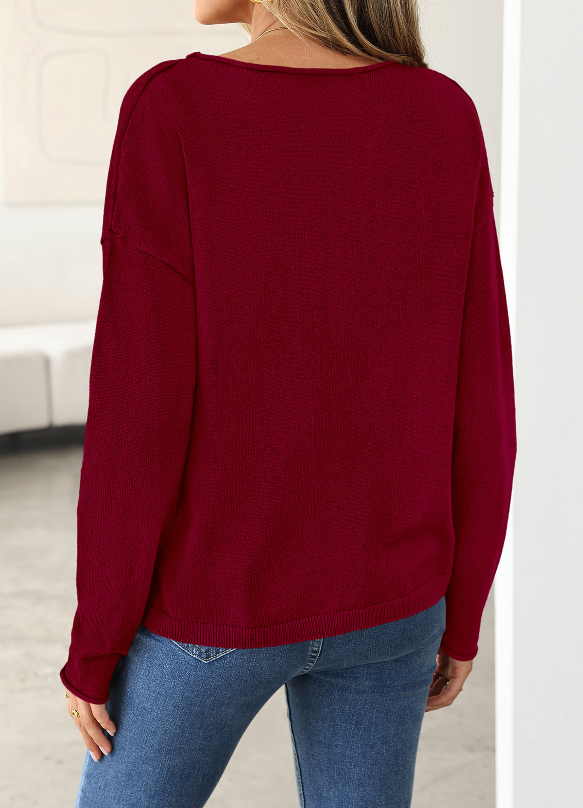 CFLONGE Womens Fall Oversized Sweaters Rolled Neck Knit Tops Boat Neck Sweater, Lightweight Oversized Knit Tops, Long Sleeve Pullover Sweaters, Business Casual Work Outfits, Fall Fashion